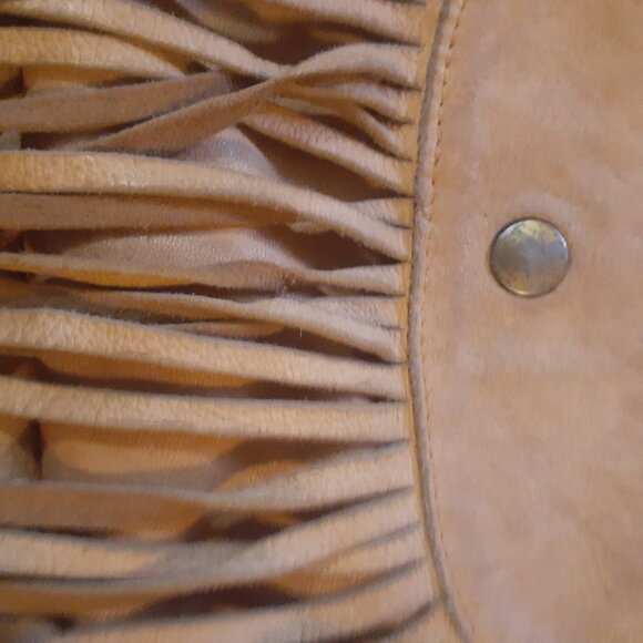 Vintage Boho Hippie Leather Fringed Purse - Picture 5 of 12